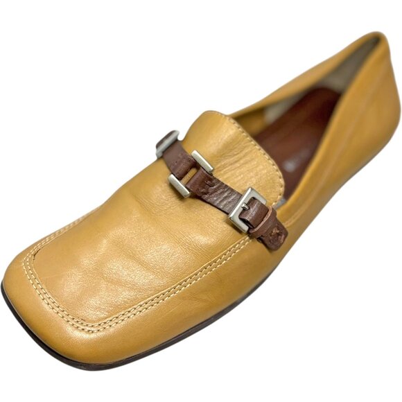 Enzo Angiolini Helene Tan Leather Horsebit Y2K Loafers - Picture 2 of 11